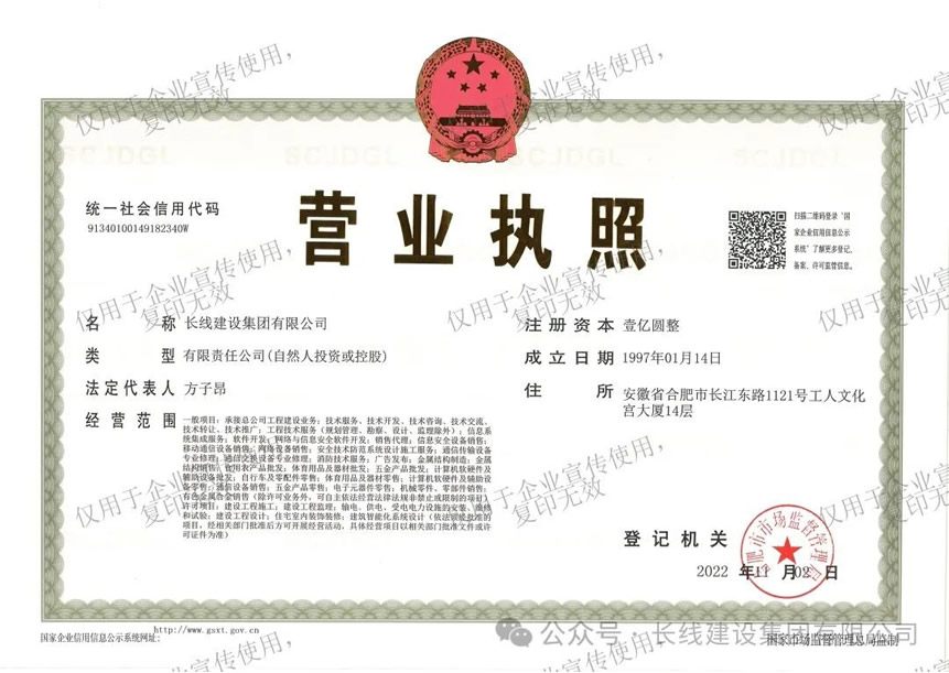 长线集团公司营业执照