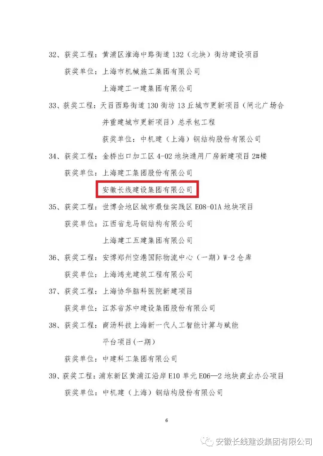 安徽13262tcm奥马93248多个项目荣获上海市建设工程金属结构“金钢奖”（市优质工程）(图2)